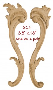 SC004 French Leaf Scroll