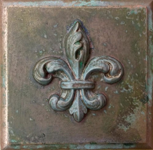 Patina on Fleur di Lis