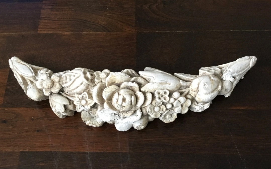 Antique plaster swag