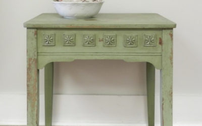 Milk Paint Makes a Chippy Little End Table